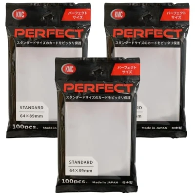 Image of KMC 100 pochettes Card Barrier Perfect Size Soft Sleeves, 3 Packs/Total 300 [Komainu Dou Original Package]