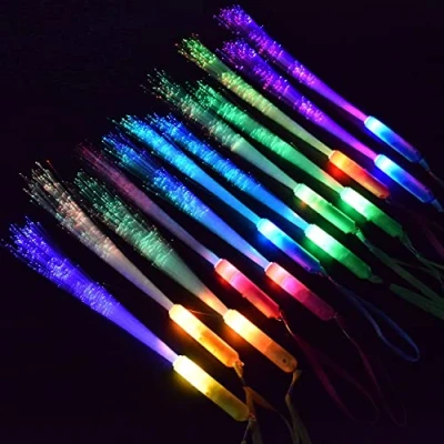Image of M.best 12pcs Glow Sticks Party Supplies, 3 Modes Colorful Flashing LED Light Up Wands for Favors