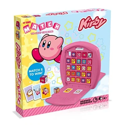 Image of Top Trumps Kirby Match The Crazy Cube game, play with Kirby’s friends and foes including Waddle Dee, King Dedede, Meta Knight Warp Star, travel board gift toy for Boys Girls Aged 4.