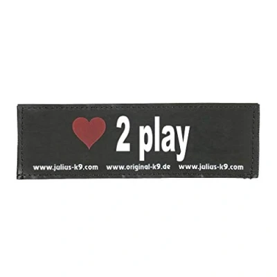 Image of Interchangeable Patches, 1 pair, LOVE 2 play, Size: Small, Black
