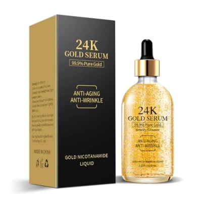 Image of 24k Gold Serum for Face, Skin Moisturizing Anti Aging Redness Acne Treatment Essence Cream Dark Spots &amp; Fine Lines, Care Nicotinamide (30ml)