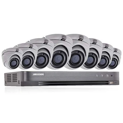 Image of Hikvision 5MP CCTV Security Surveillance System 4K DVR 8CH 2TB H.265+ HIK 5 MP 8 Channel 2.8MM Camera Outdoor Night Vision Kit UK Seller Ds 7208HUHI K1 2CE56H1T ITM (Full + Cameras HDD)