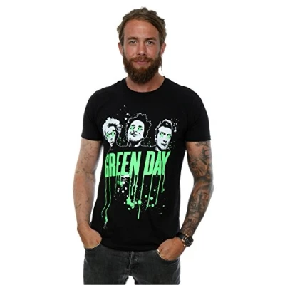 Image of Green Day Men&#039;s Band Drip T Shirt XX Large Black