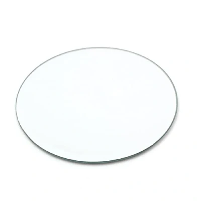 Image of 12cm Round Glass Coaster Decorative Mirror Display Candle Plate Mirrored Tray
