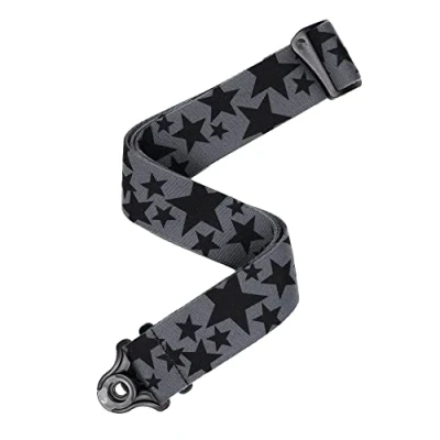 Image of D&#039;Addario Auto Lock Guitar Strap Acoustic &amp; Electric Accessories Easy to Use Locking Straps Uses Existing Buttons Skater Stars