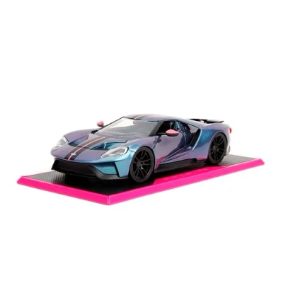 Image of JADA Pink Slips 1:24 W7 2017 Ford GT Die Cast Car, Toys for Kids and Adults (Metallic Purple/Blue)