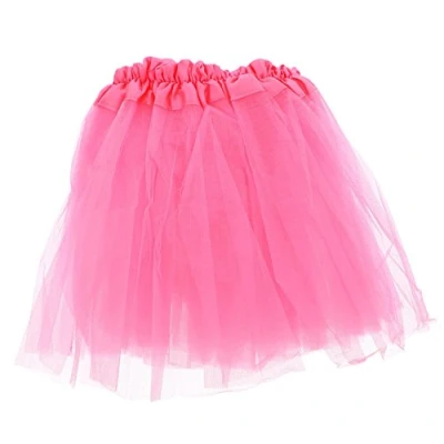 Image of Zac&#039;s Alter Ego Lady Girls Women Fluorescent Pink Tutu Skirt Fancy Dress Party Hen Fairy Princess Halloween