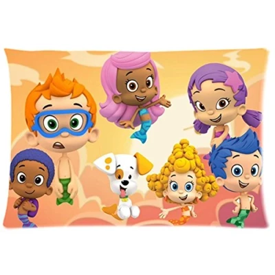 Image of Bubble Guppies Pillowcase 20x30 two sides Zippered Rectangle PillowCases Throw Pillow Covers