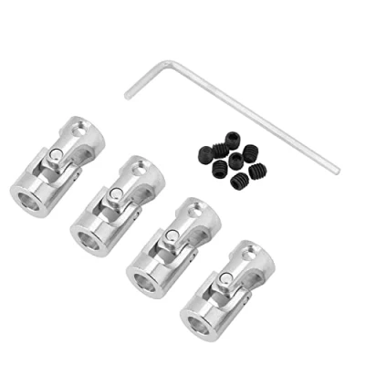 Image of 4 Pcs Universal Joint Shaft Coupling Metal Motor Connector for Connecting Model Cars Robots(5x5mm)
