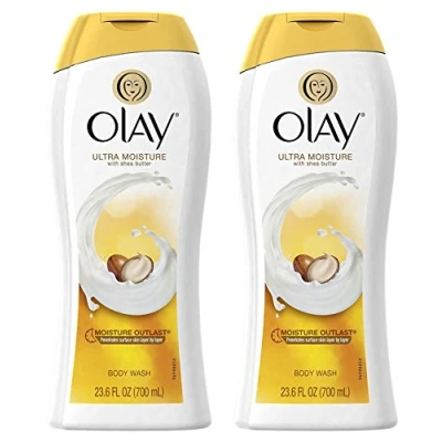 Image of Olay Ultra Moisture Moisturizing Body Wash with Shea Butter, 23.6 oz, 2 pk by