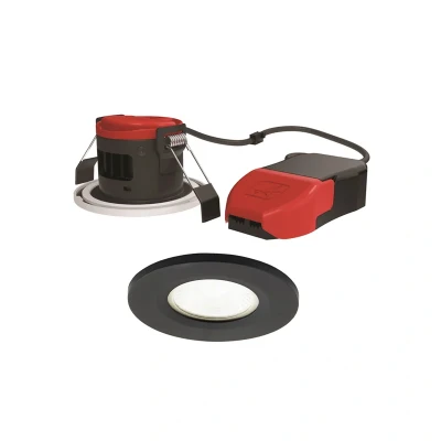 Image of Ansell Prism Pro CCT Dual Wattage LED Downlight Matt Black