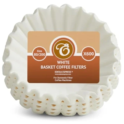 Image of 800 x 2 Pint / 8 to 12 Cup Basket Coffee Filter Papers by EDESIA ESPRESS