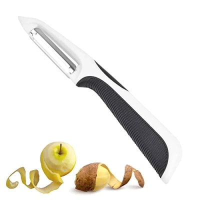 Image of Potato Peeler Stainless Steel Rotary for Kitchen Vegetable Fruit Suitable Fruits (White)