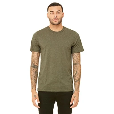 Image of Unisex Jersey Short Sleeve T Shirt HEATHER OLIVE L