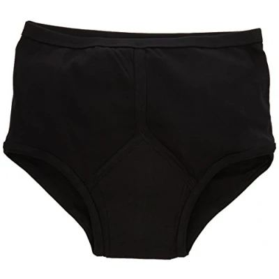 Image of P&amp;S Healthcare X Large Black Mens Traditional Y Front Incontinence Brief