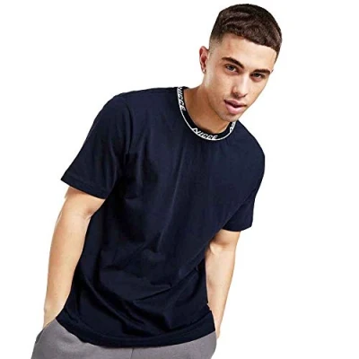 Image of Nicce Short Sleeve Crew Neck Mens ETO Navy T Shirt 211 1 09 08 0003
