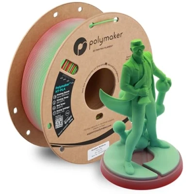 Image of Polymaker HT PLA Filament 1.75mm Gradient Rainbow, High Temp for 3D Printing, Heat Stable Up to 150C, Easy Print, Works with Most FDM Printers, 1kg Spool