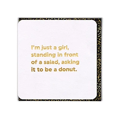 Image of Brainbox Candy Funny Birthday Cards Silly Humorous Happy &#039;I’m Just A Girl&#039; Perfect For Best Friends Mates Him Her Boyfriend Girlfriend Partner