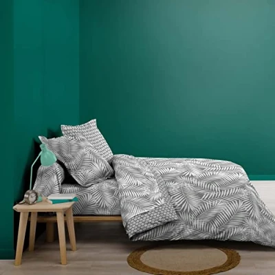 Image of Douceur d&#039;Intérieur, Duvet Cover (240 x 220 cm) Botania Grey, 100% Cotton
