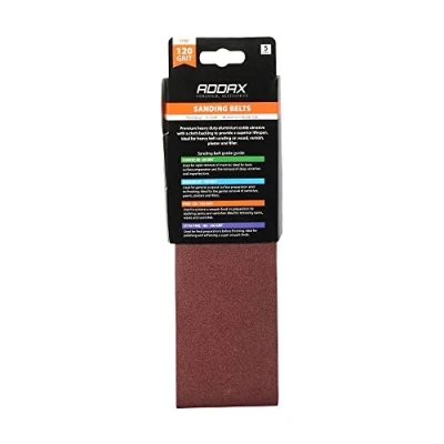 Image of 3x TIMCO Sanding Belts 120 Grit Red 231645 Pack of 5