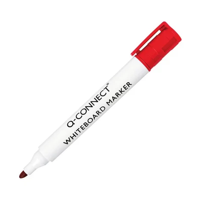 Image of Q Connect Drywipe Marker Pen Red (10 Pack) KF26037