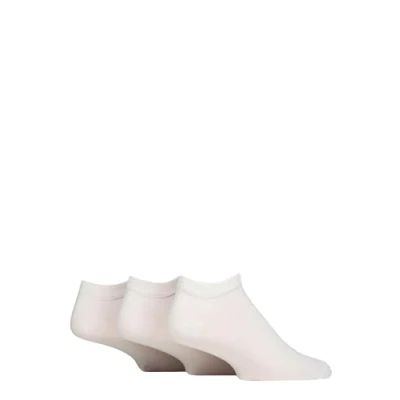 Image of Mens 3 Pair Iomi Footnurse Gentle Grip Diabetic Cotton Trainer Socks White 12 14