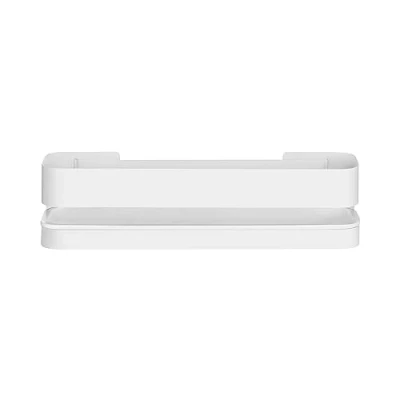Image of Blomus Nexio shower basket, practical holder for the shower, wide elastic band inside, 34 x 8 cm, colour white (66333)