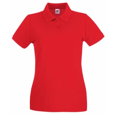 Image of Fruit of the Loom Women&#039;s Polo Shirt red X Large