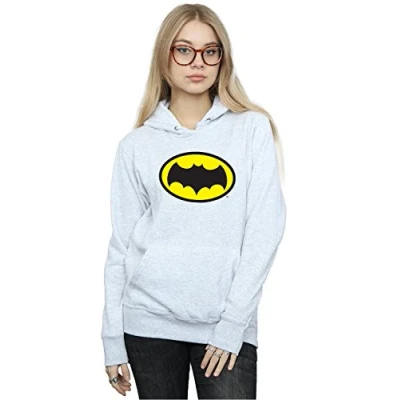Image of DC Comics Women&#039;s Batman TV Series Logo Hoodie Heather Grey XX Large