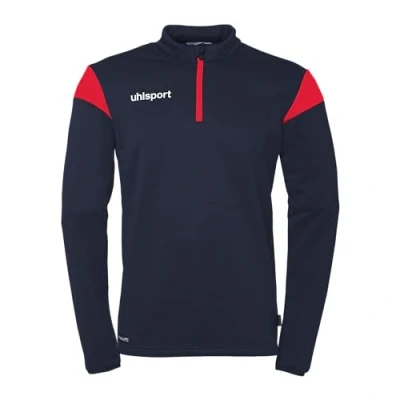 Image of uhlsport Squad 27 1/4 Zip Top, Unisex Pullover Sweater, marine/rot,