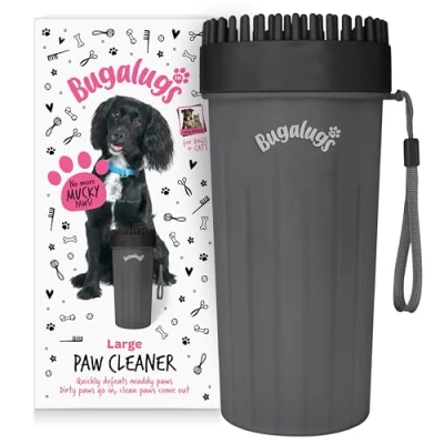 Image of BUGALUGS Dog Paw Cleaner Washers For Dogs. A Portable Shower Dogs &amp; Cats. Foot Washer is an Essential Walking Accessories (Large (Black))