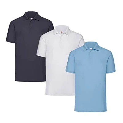 Image of Fruit of the Loom Men&#039;s Polo Shirt (Pack 3), 3XL