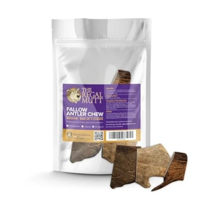 Image of The Regal Mutt Fallow Antler Pack of 3 (Medium) Value Bag