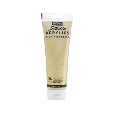 Image of Pébéo Studio Acrylics Fine Acrylic Paint Yellow Naples Hue, 250 ml