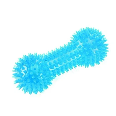 Image of Gor Pets Flex Squeaky Dumbbell Dog Chew Toy Durable 15.5 cm , Assorted colour