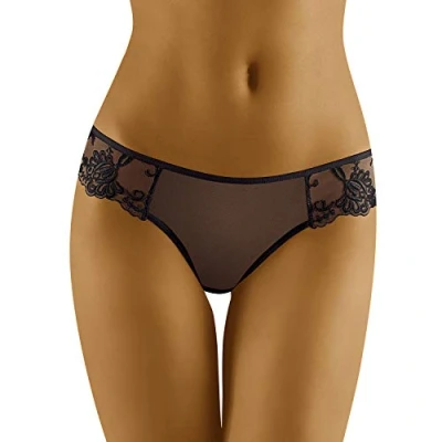 Image of Wolbar Women&#039;s Lace Thong WB26, Black,M