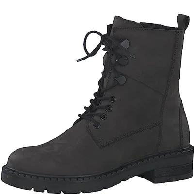 Image of MARCO TOZZI Women&#039;s 2 25201 41 Lace Boot Flat, Anthracite N.C, 6.5