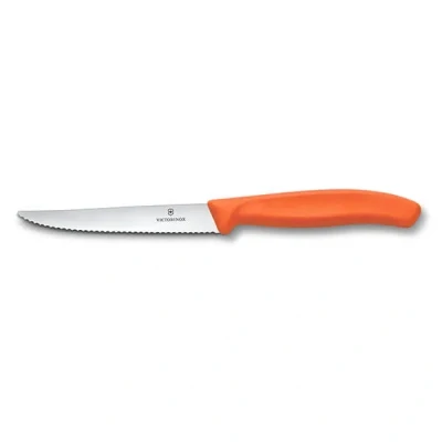 Image of Victorinox Swiss Classic Orange 11cm Serrated Steak &amp; Pizza Knife