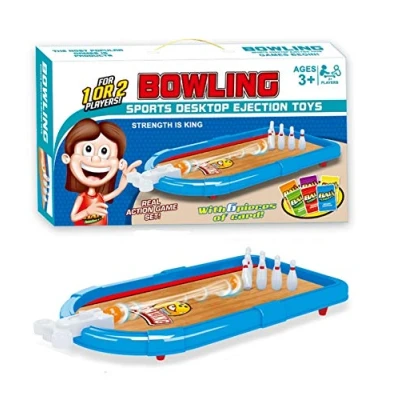 Image of Coolstuffx Tabletop bowling game TRAVEL version, portable desktop Family Fun, 1 or 2 players, Age 3+