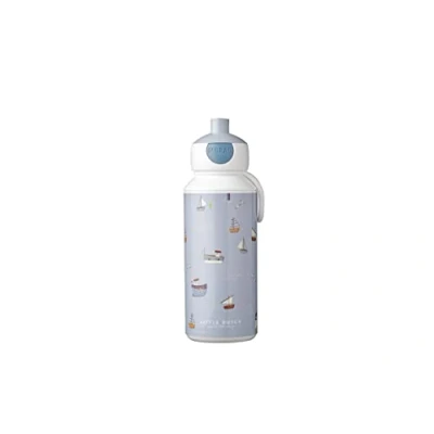 Image of Mepal Drinking Bottle Pop Up Campus Little Dutch Leak Proof Drink For School BPA Free &amp; Dishwasher Safe 400 ml Sailors Bay