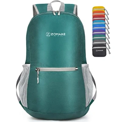 Image of ZOMAKE Ultra Lightweight Foldable Backpack Packable Rucksack 20L Small Backpcks Walking Rucksacks Water Resistant Travel Daypack For Men Women Outdoor Hiking(Army Green)
