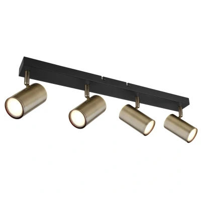 Image of Robby Ceiling Spotlight Bar Matt Black, Gold 4x GU10