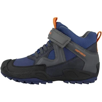 Image of Geox Boy&#039;s J New Savage B a Shoes, Blue Dk Grey, 7 UK Child