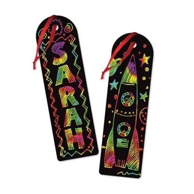 Image of Melissa &amp; Doug Bookmark Scratch Art Party Pack Arts and Crafts 3+ Gift for Boy or Girl