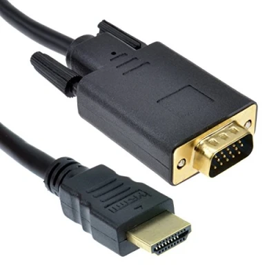 Image of kenable HDMI 19 Pin to SVGA 15 PC or Laptop Monitor TV Video Cable 1.8m [1.8 metres]
