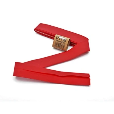 Image of Trimz Poly Cotton Bias Binding, Red, 25mm x 3m