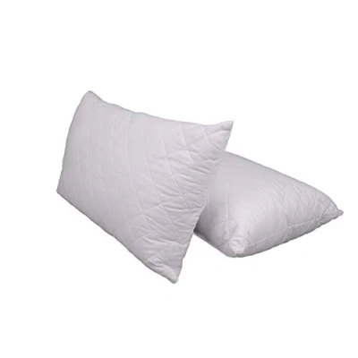 Image of AR Textile Premium Quilted Pillows, Hollow fibre filled Bounce Back &amp; Non Allergenic Hotel quality pillows in Pack of 2 4 (Pack 2)