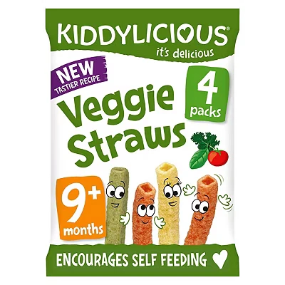 Image of Kiddylicious Veggie Straws 4 x 12g