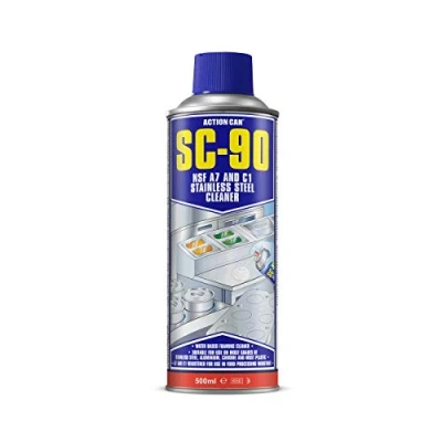 Image of (PACK OF 5) Action Can SC 90 Stainless Steel Cleaner A1 Food Grade 500ml Tin
