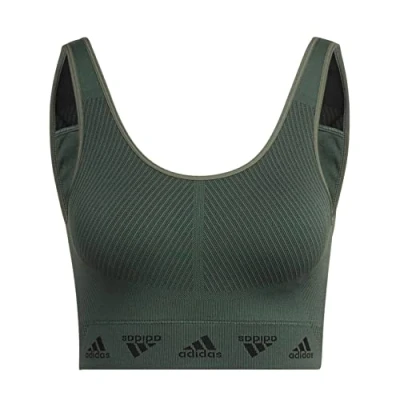 Image of adidas Women&#039;s Aeroknit Bra Sports, oxiver/Black, S